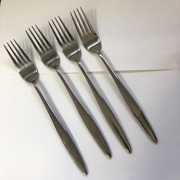 Brandani ANDROMEDA Dinner Forks 8 1/4" Flatware Set of 4 Stainless Steel - Picture 1 of 6